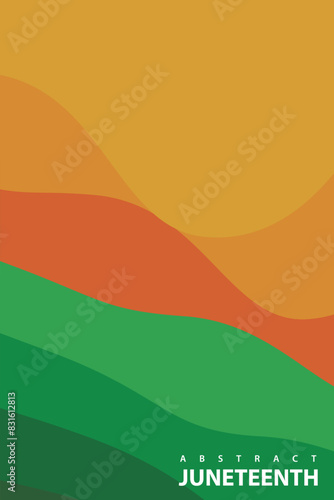 Abstract background design with Juneteenth theme, with wavy patterns.