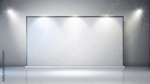 Beautiful white gradient backdrop with wide screen and soft focus  perfect for modern design projects