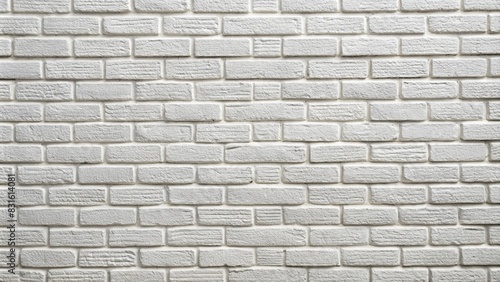 White brick wall background texture generated by