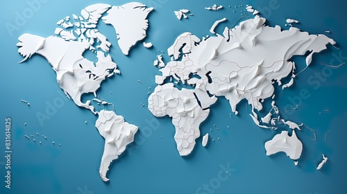 Global Cartography: Abstract World Map Illustration for Digital Design