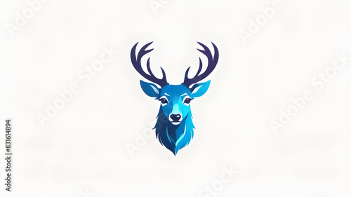 Wallpaper Mural Elegant deer logo icon symbol emblem on the white background, Generative AI Torontodigital.ca