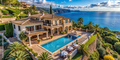 Stunning ocean-facing Mediterranean villa with luxurious amenities and breathtaking views © artsakon
