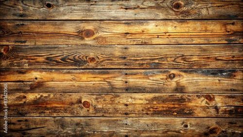 Deteriorated and distressed old wooden plank background photo