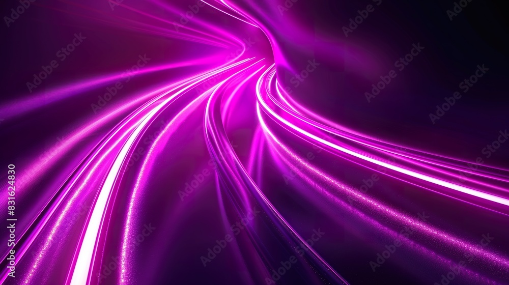 Fototapeta premium An abstract background with glowing purple neon lines