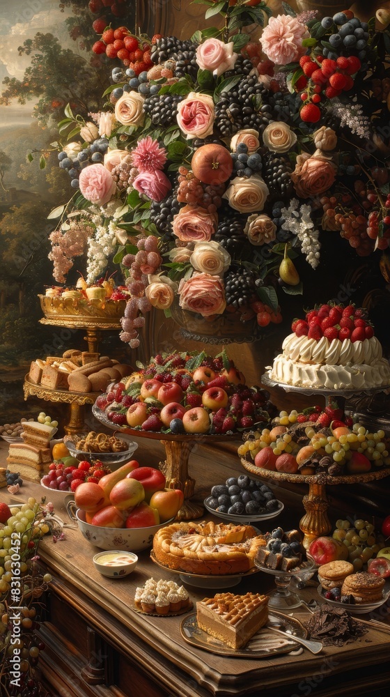a table with a bunch of food on it a table with a bunch of food on it