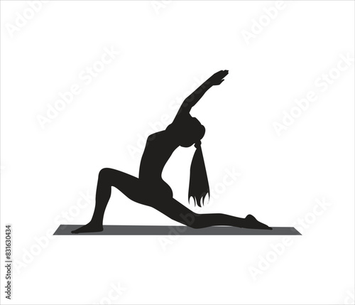 Free vector yoga postures, gymnastics and fitness collection set 