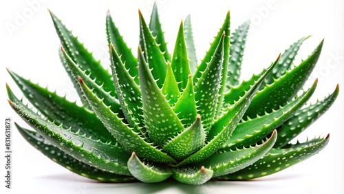 Aloe vera plant isolated on background for skincare concept