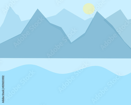 mountain landscape vector illustration