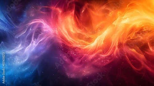 A colorful background with a swirl of light.