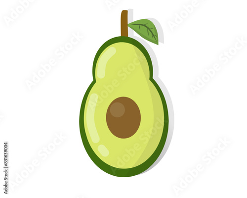 illustration of a slice of avocado