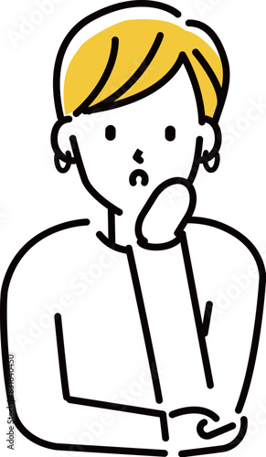 定番　伝わる 人物イラスト　感心する女性　20代30代40代
