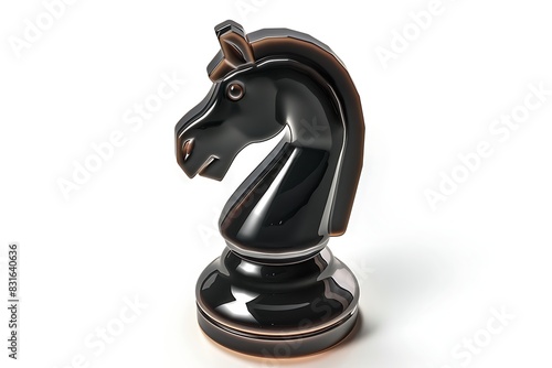 Gleaming knight chess piece emoji with shadow