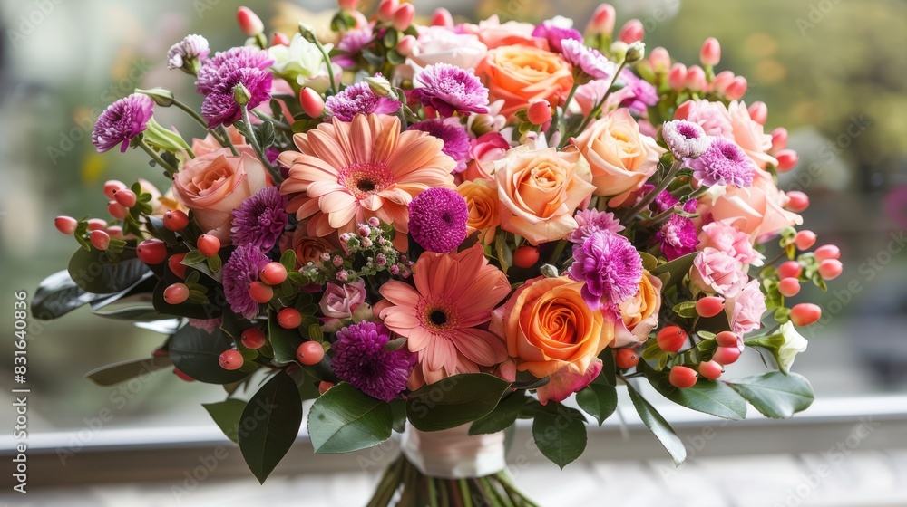Colorful Alstroemeria, Gerbera, Rose, and Chrysanthemum Bouquet Colorful Alstroemeria, Gerbera, Rose, and Chrysanthemum Bouquet