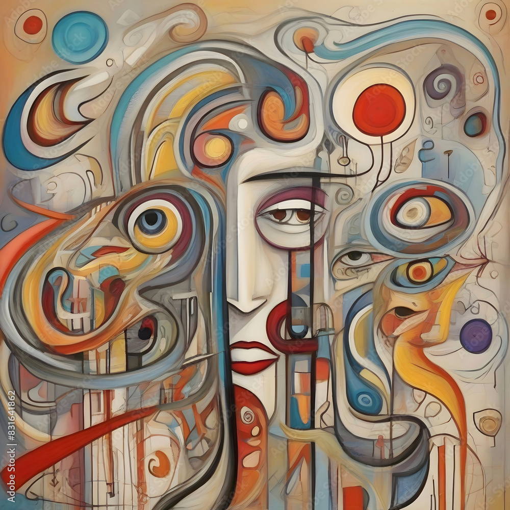 Lady Portrait Surreal Abstract Art
