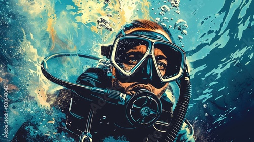 Father s T shirt Design with a Diving Theme photo