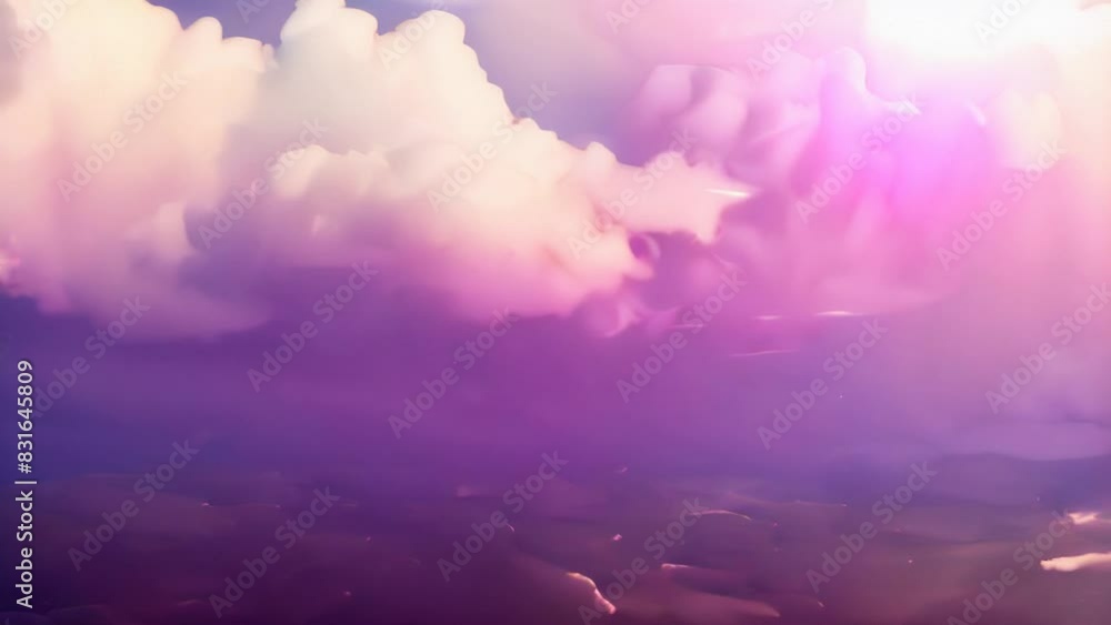 Abstract Pink Sky and Clouds Abstract Pink Sky and Clouds