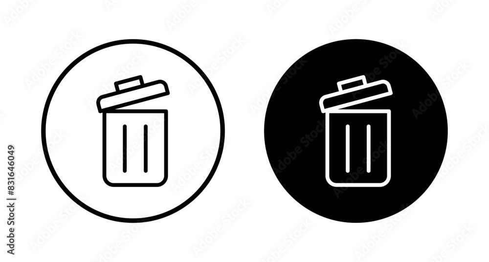 Trash icon vector isolated on white background. trash can icon. Delete icon vector Trash icon vector isolated on white background. trash can icon. Delete icon vector
