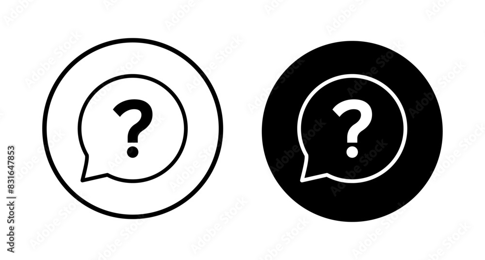 Question Icon vector isolated on white background. Question mark sign. help icon. Faq Question Icon vector isolated on white background. Question mark sign. help icon. Faq