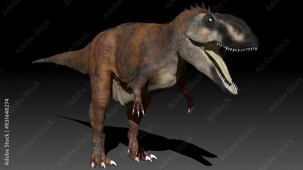 Fototapeta premium Carcharodontosaurus Sculpting 3d rendering