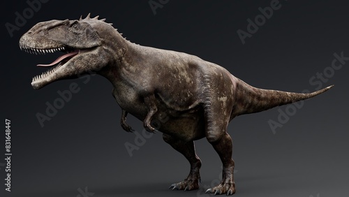 Carcharodontosaurus Realistic Model of background  3d rendering