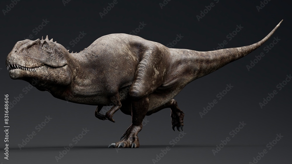 Carcharodontosaurus Realistic Model of background, 3d rendering