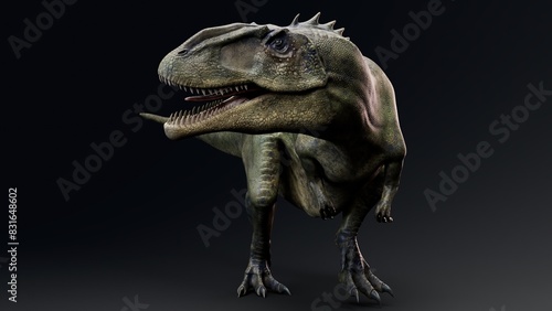 Carcharodontosaurus Realistic Model of background  3d rendering