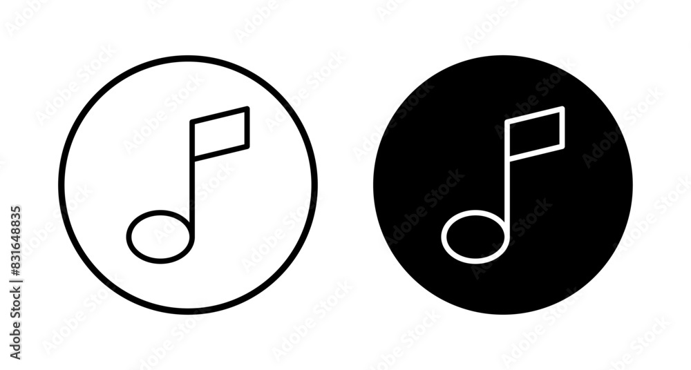 Music icon vector isolated on white background, music vector icon, Melody, song, note, sound, audio sign Music icon vector isolated on white background, music vector icon, Melody, song, note, sound, audio sign