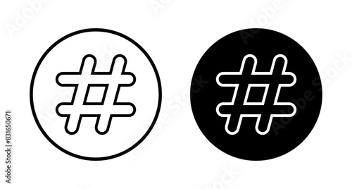 Hashtag icon vector isolated on white background. hashtag vector icon