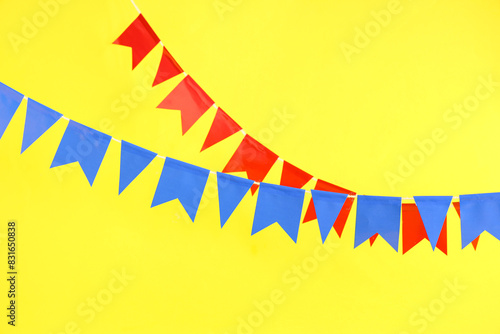Red and blue bunting flags ...