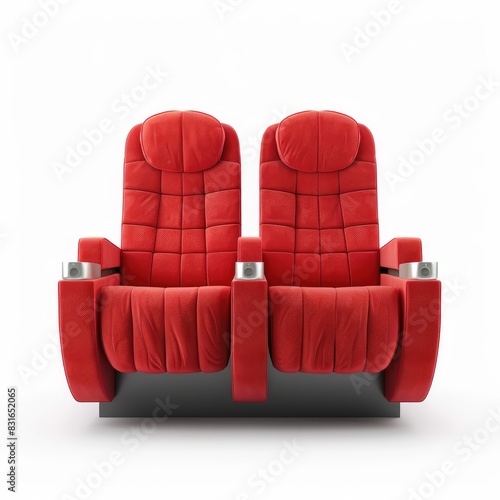 Cinema theater red chairs, ...