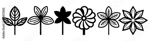 Peppermint silhouette set vector design big pack of illustration and icon
