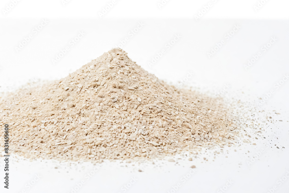 Close up of a pile of ground oat bran Close up of a pile of ground oat bran
