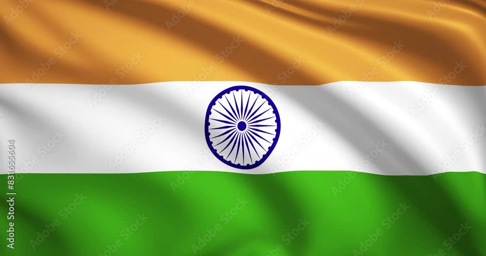flag of India. India flag background. 4k 60FPS