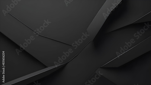 Black tones minimalist modern elegance background, Generative AI photo