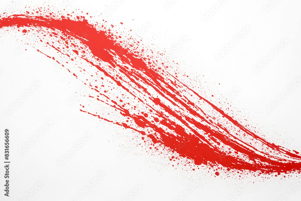 Red Paint Splatter on White Background Red Paint Splatter on White Background