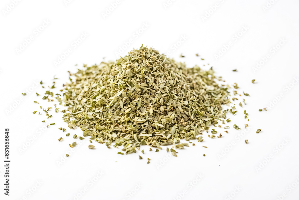 Dried Oregano on White Background Dried Oregano on White Background