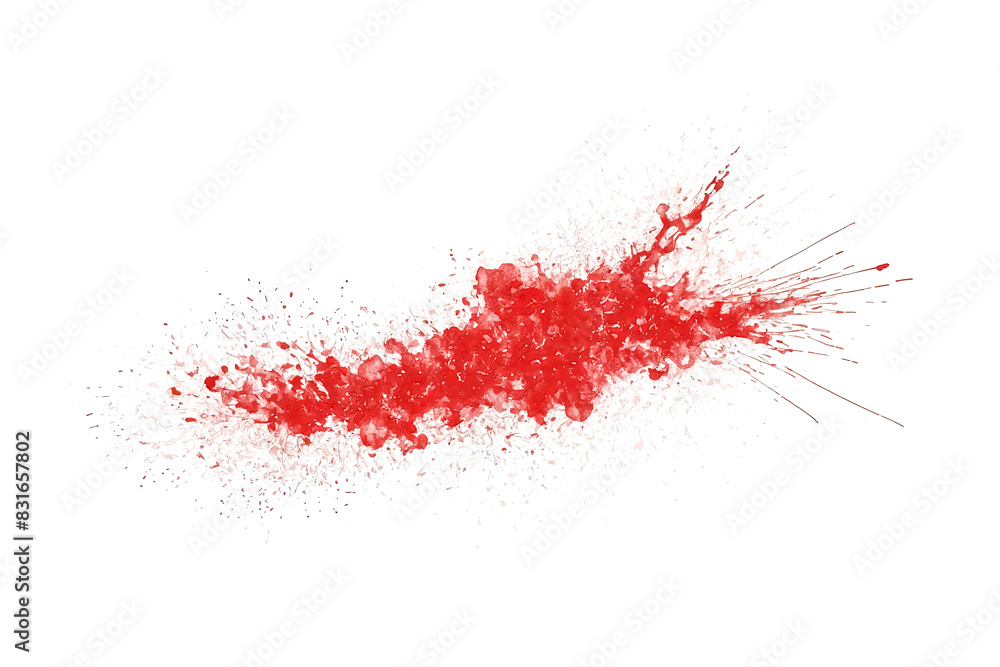 Red Splatter on White Background Red Splatter on White Background