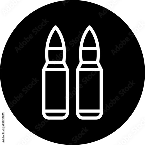 Bullet Vector Line White Circle Black Icon Design