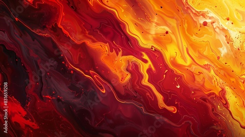 Fiery Lava Flow Abstract Background