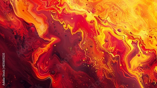 Fiery Lava Flow Abstract Background