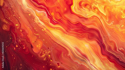 Fiery Lava Flow Abstract Background