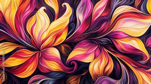 Vibrant Floral Abstract Background