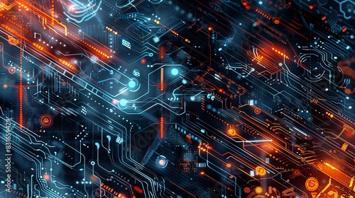 Tech-Inspired Futuristic Abstract Background