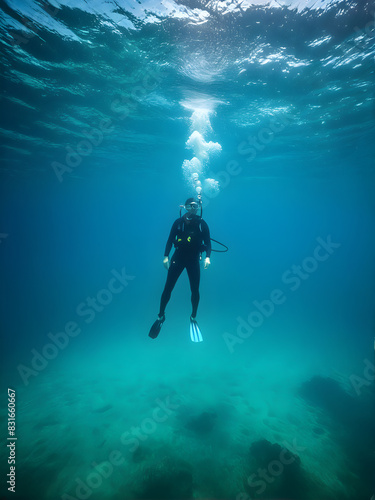 Wallpaper Mural Diver under the water, diver under the ocean, ai generated Torontodigital.ca
