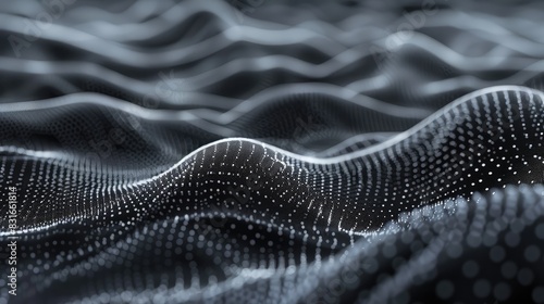 Sophisticated Digital Waves in Monochrome Style 