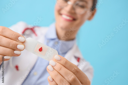 Female doctor with medical ...
