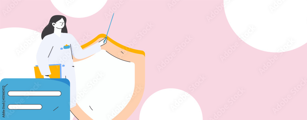 Doctor examines patient flat vector concept operation hand drawn illustration
Doctor examines patient flat vector concept operation hand drawn illustration