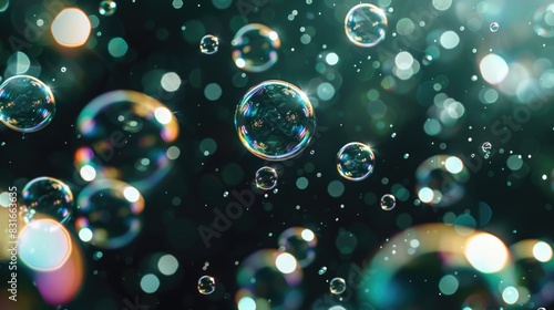 Wallpaper Mural A colorful image of bubbles with a dark background Torontodigital.ca