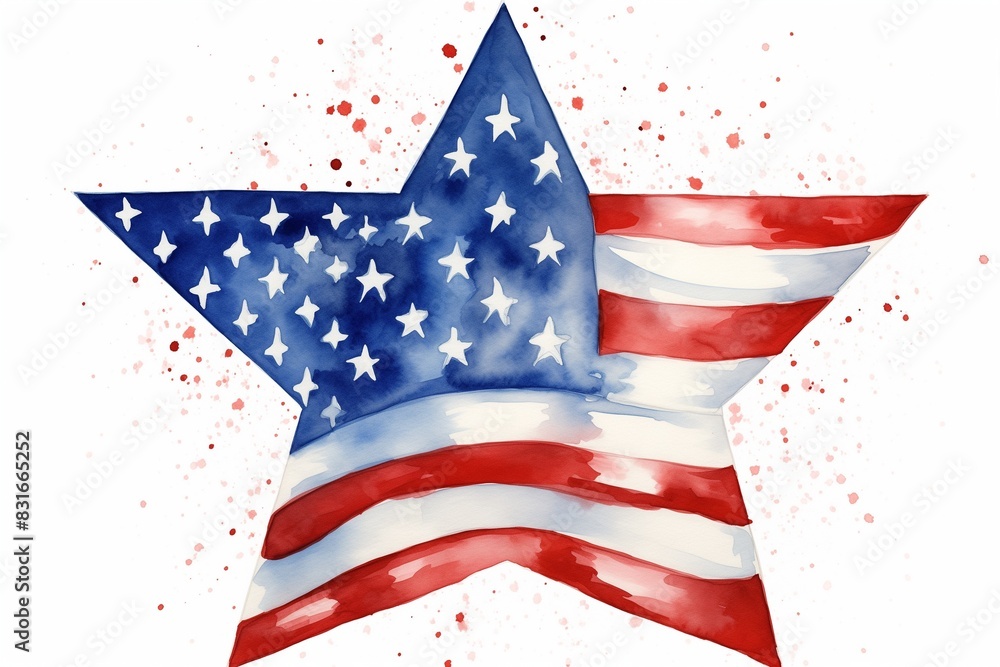 Fototapeta premium american flag and stars