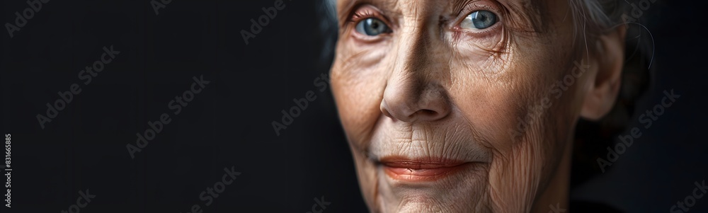 Fototapeta premium beautiful 50s mid aged mature woman isolated on white background. skin care beauty, skincare cosmetics concept